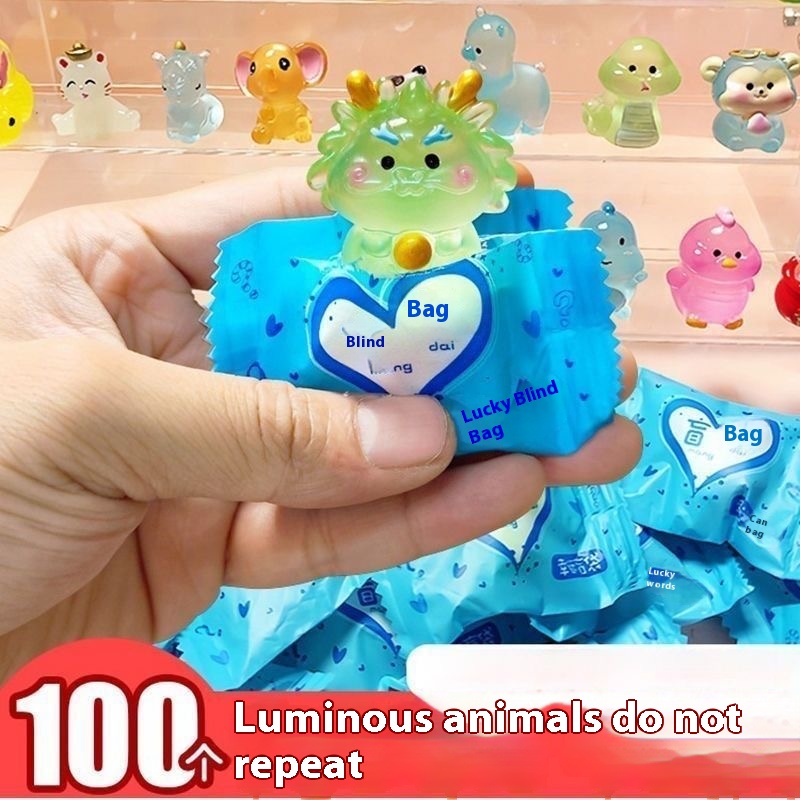 Home Security Usa - 100Pcs Mini Luminous Resin Blind Box
