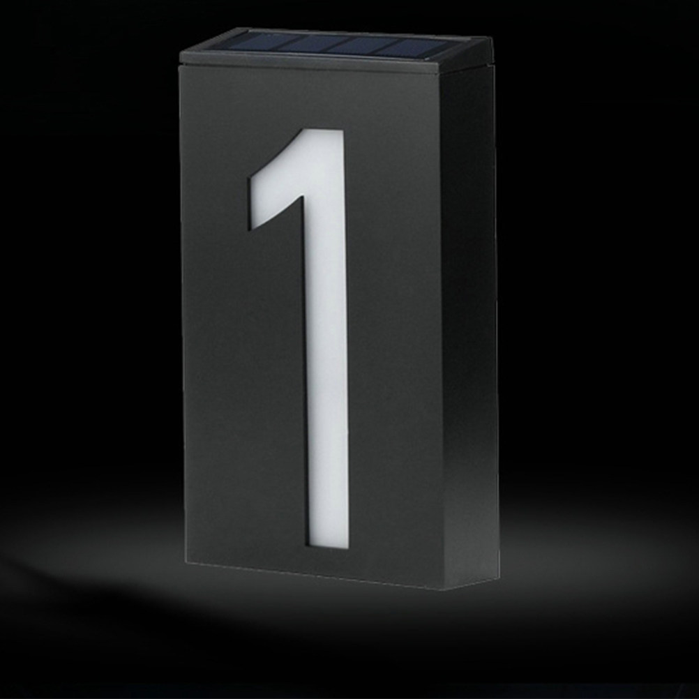 Home Security Lights - LED Solar Number Doorplate Light 6