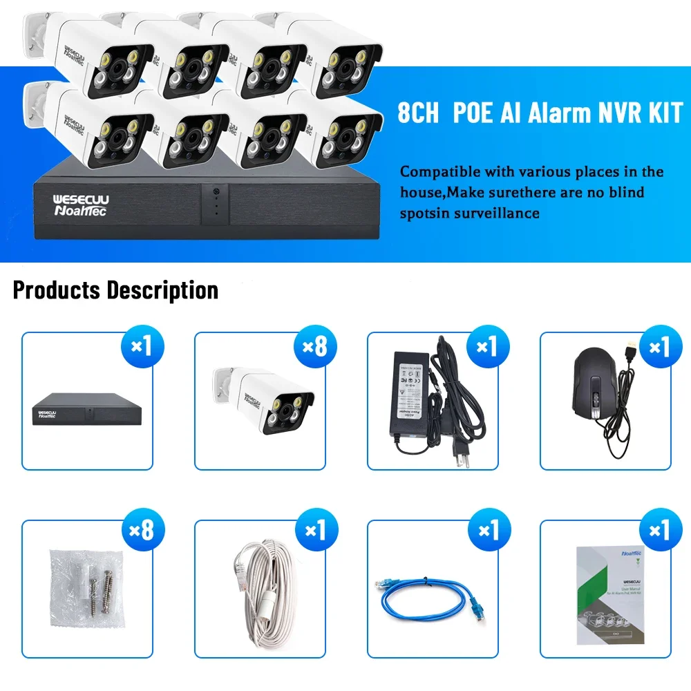 Home Security Ai - Manufacturer 5mp 4k 8mp 4 8