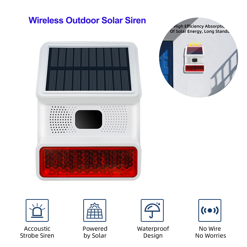 Home Security Lights - TAIBOAN 433MHZ Wireless Solar Sound Light