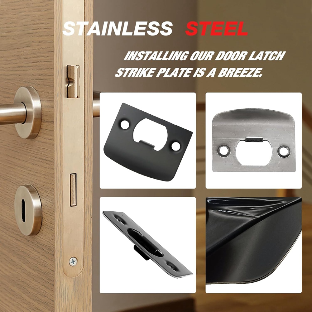 AT51-12 PCS Door Strike Plate, - Door Reinforcer Kit ulasan dan harga