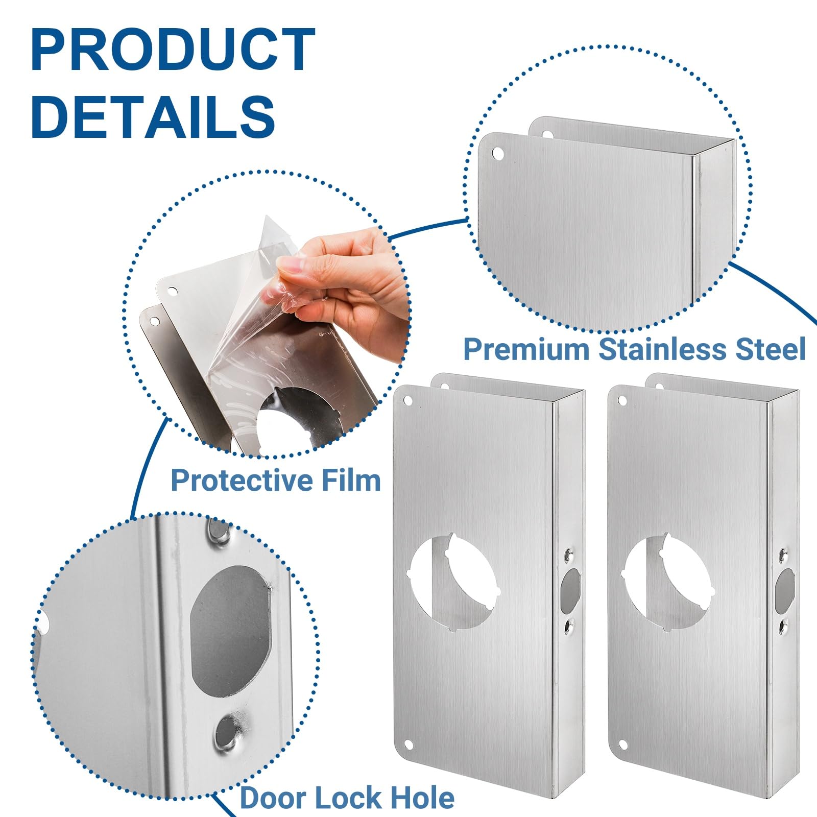 Stainless Steel Door Lock Rein - Door Reinforcer Kit ulasan dan harga