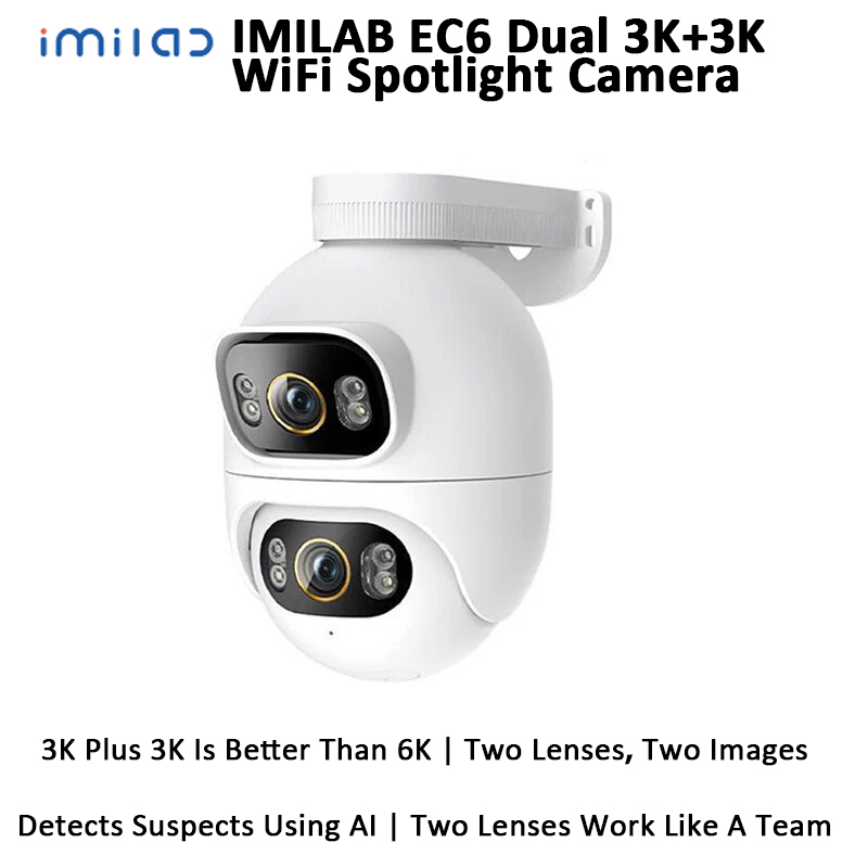 IMILAB EC6 Dual 3K+3K WiFi Hom - Home Security Flood Lights ulasan dan harga