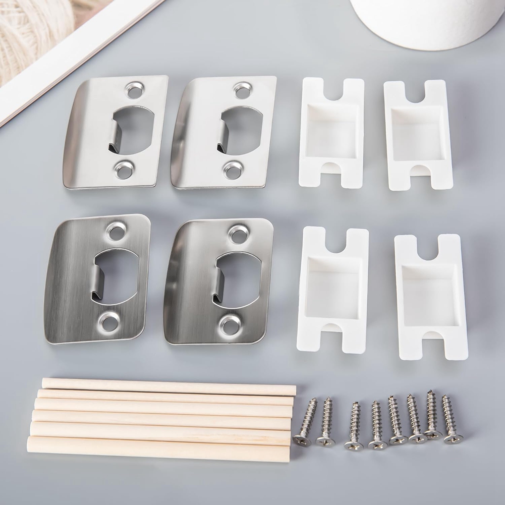4 Pack Door Latch Strike Plate - Door Reinforcer Kit ulasan dan harga