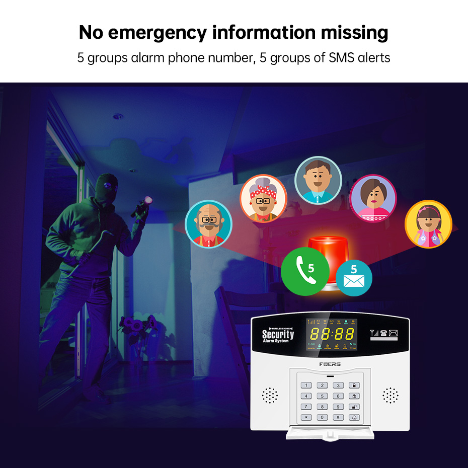 Fuers Tuya Smart Alarm System  - Home Security Number ulasan dan harga