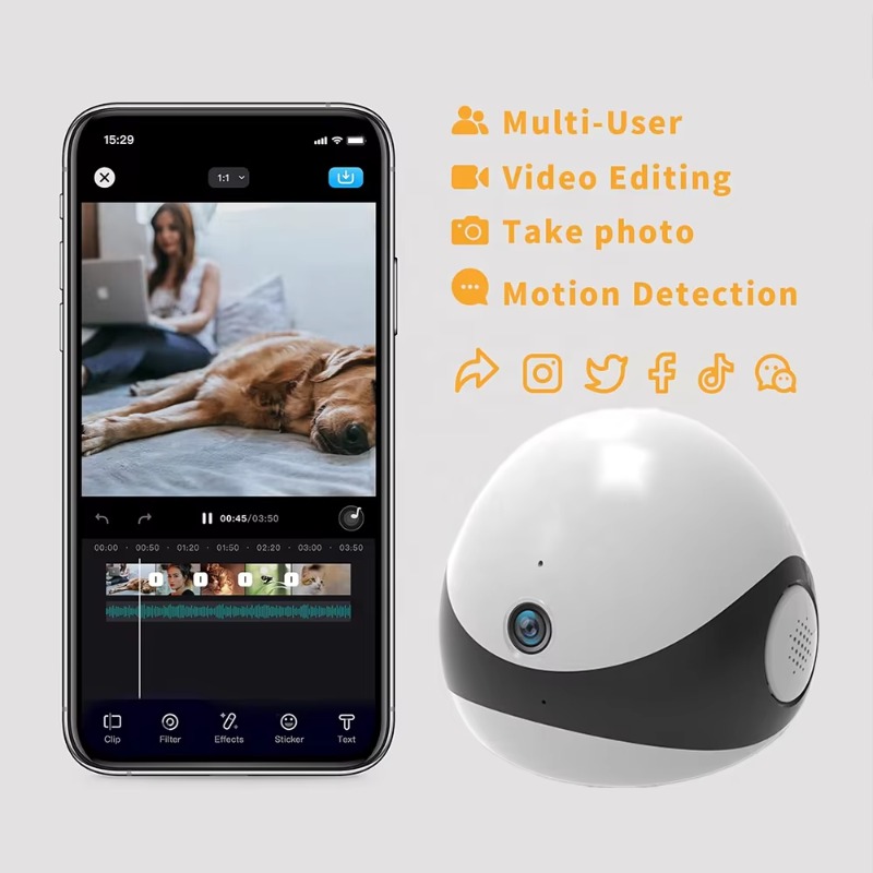 Wireless 2K HD Mobile Pet Comp - Home Security Ai ulasan dan harga