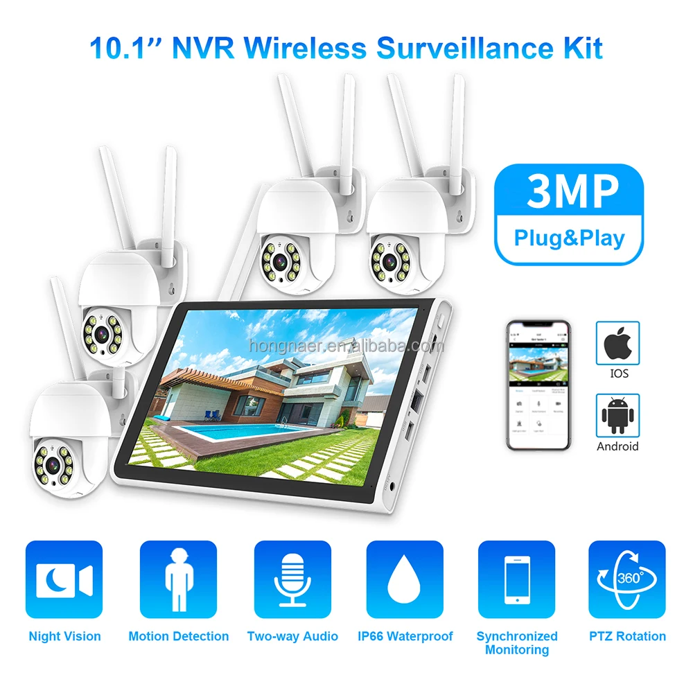 2026 Hongnaer 3MP 4 Channel Wi - Home Security Usa ulasan dan harga