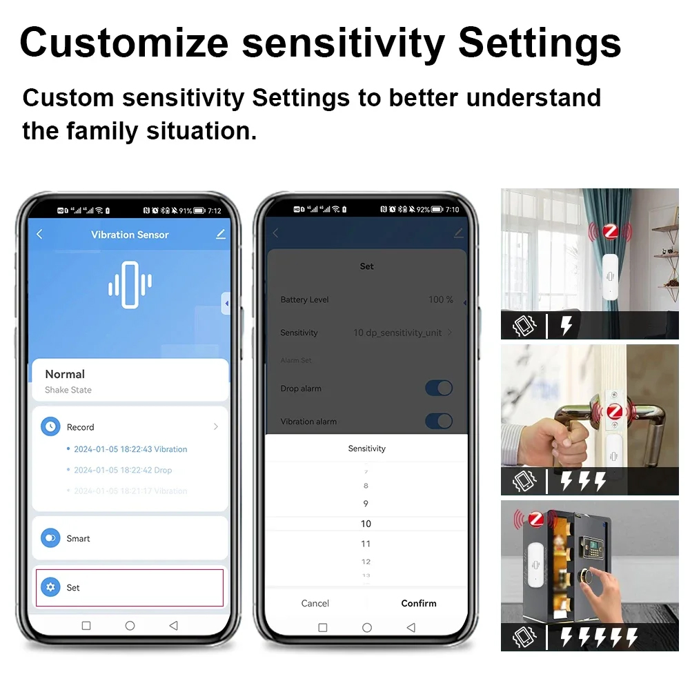 Smart ZigBee Vibration Sensor  - Home Security Device ulasan dan harga