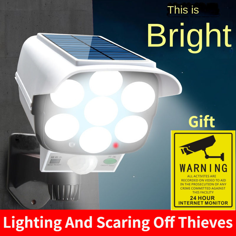 Outdoor Solar Light Motion Sen - Home Security Flood Lights ulasan dan harga