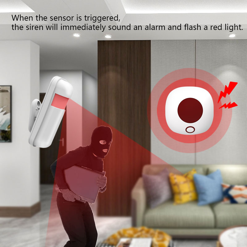 Indoor 433MHz Wireless Siren S - Home Security Lights ulasan dan harga