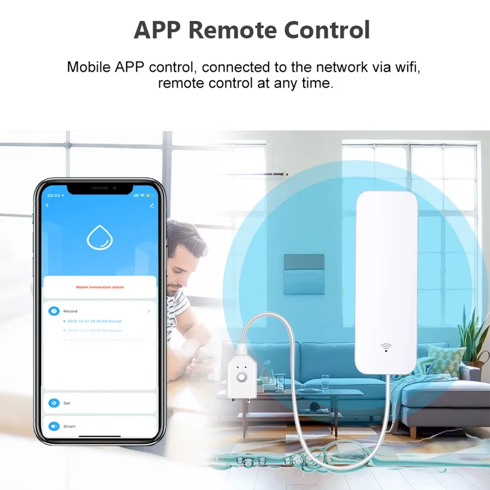 ZigBee WiFi Water Leak Sensor  - Home Security Device ulasan dan harga
