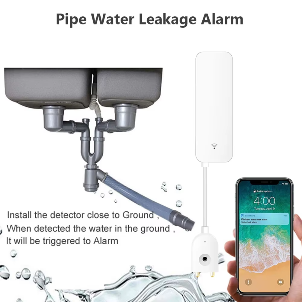 ZigBee WiFi Water Leak Sensor  - Home Security Device ulasan dan harga