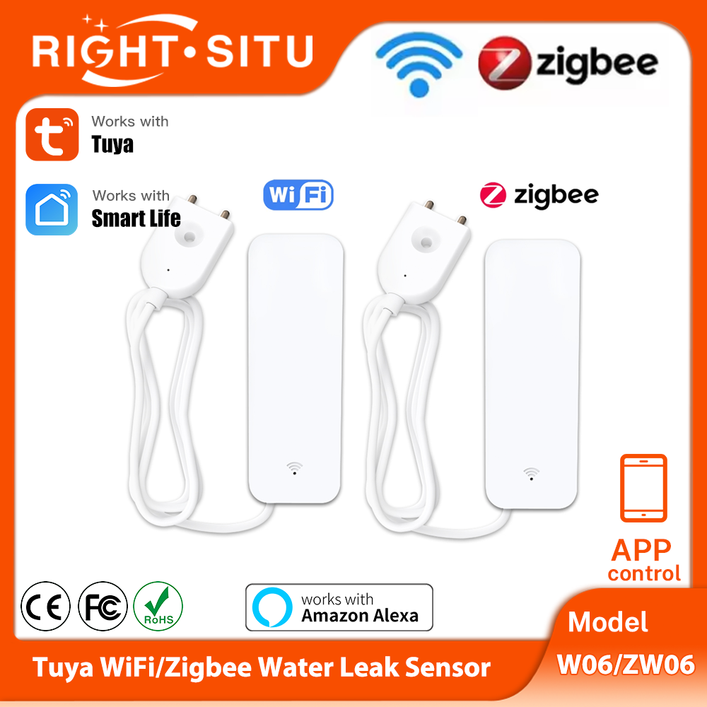 Tuya WiFi Zigbee Water Sensor  - Home Security Device ulasan dan harga