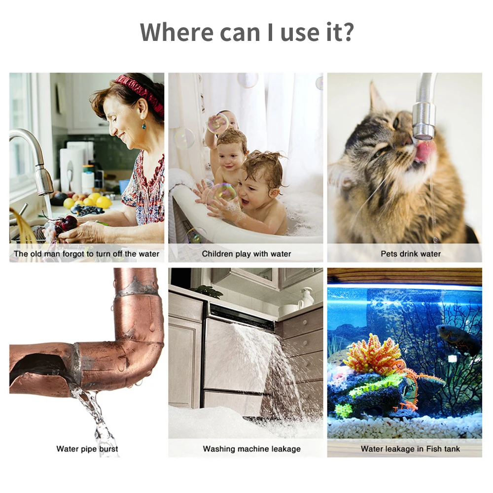 Tuya WiFi Zigbee Water Sensor  - Home Security Device ulasan dan harga