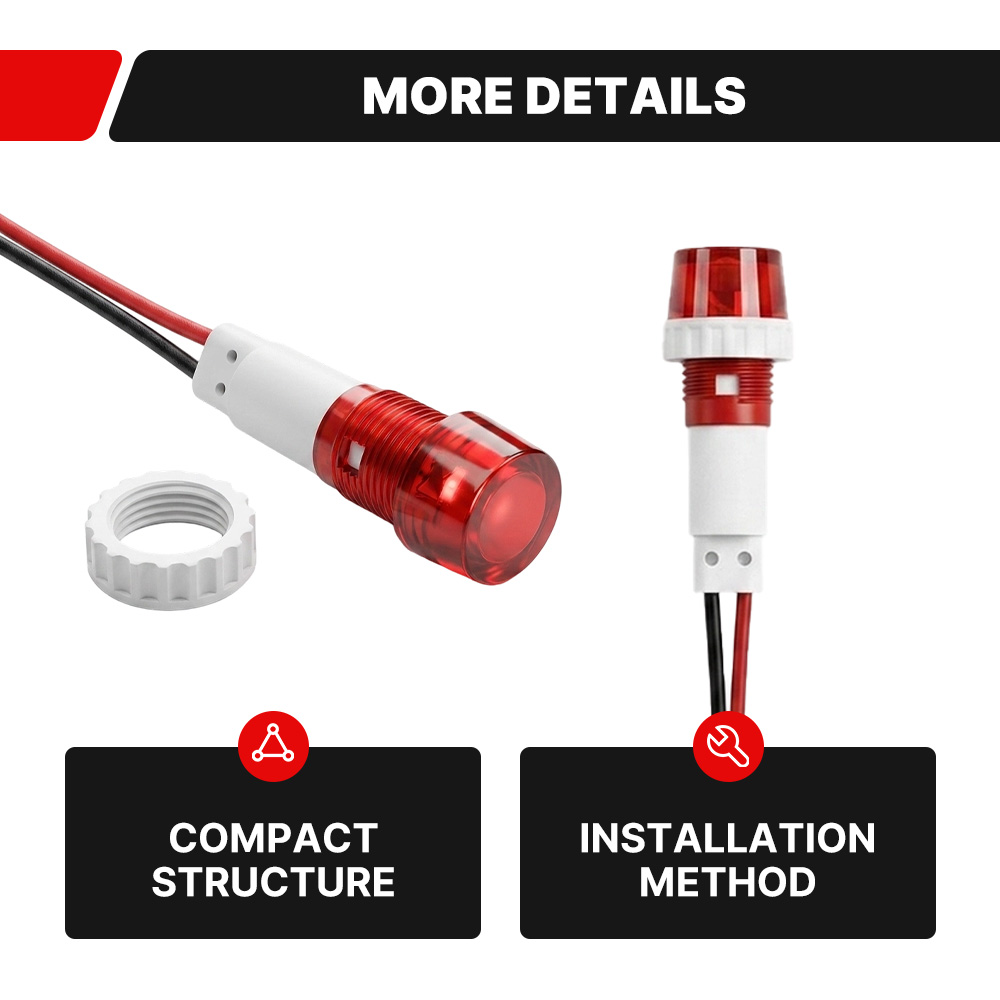 FILN 3PCS 10mm Threaded LED In - Home Security Companies Near Me ulasan dan harga