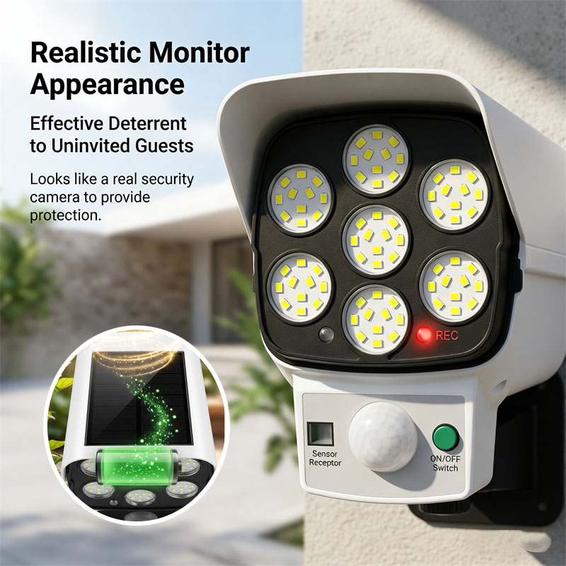 Solar Powered Dummy Security C - Home Security Flood Lights ulasan dan harga