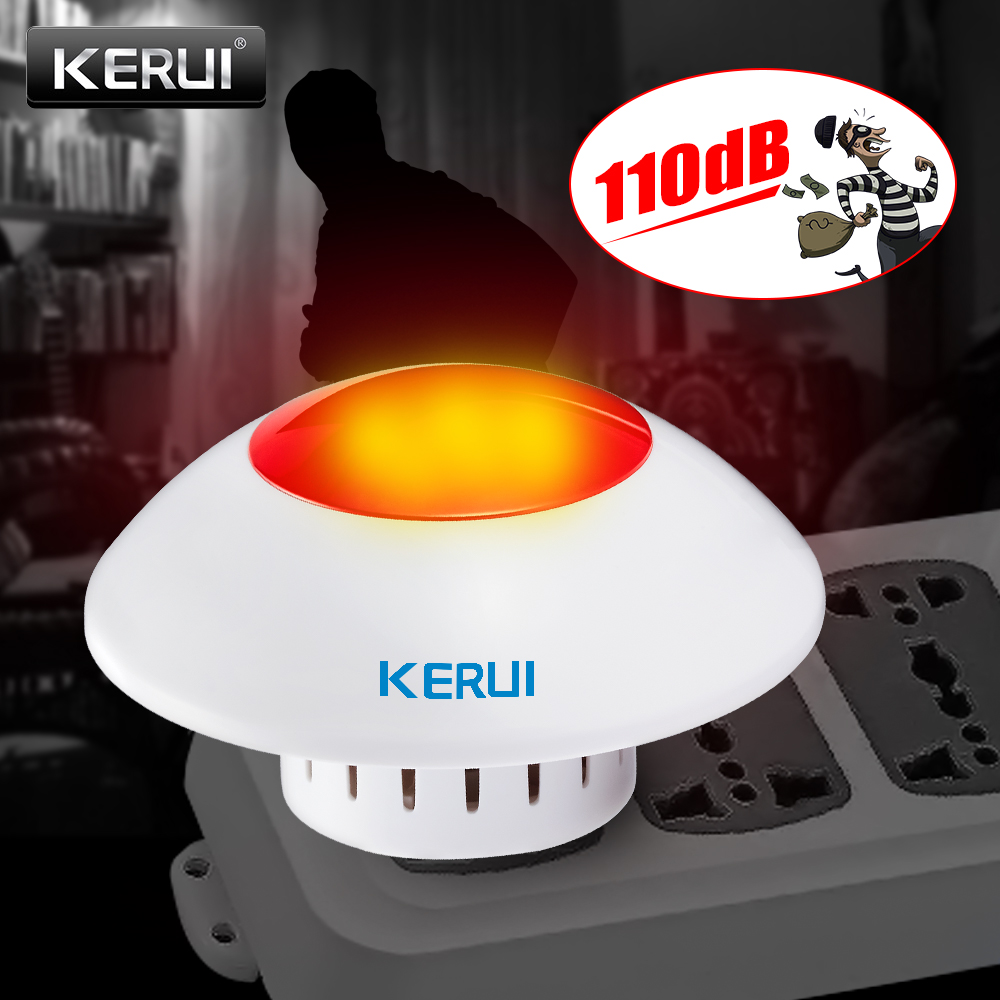 KERUI J009 Loud Indoor Siren W - Home Security Lights ulasan dan harga