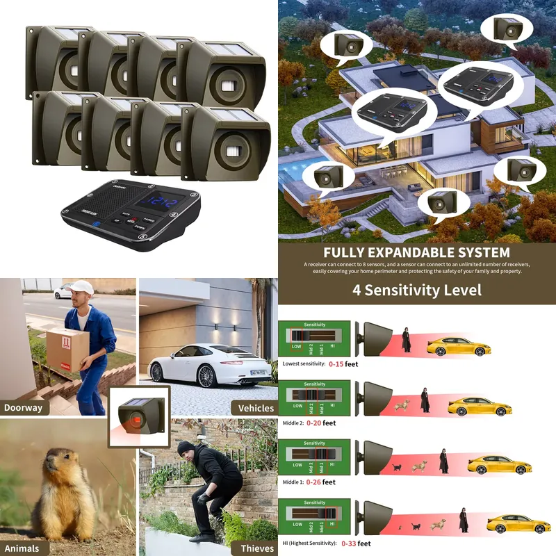 Outdoor Solar - Powered Wirele - Home Security Usa ulasan dan harga