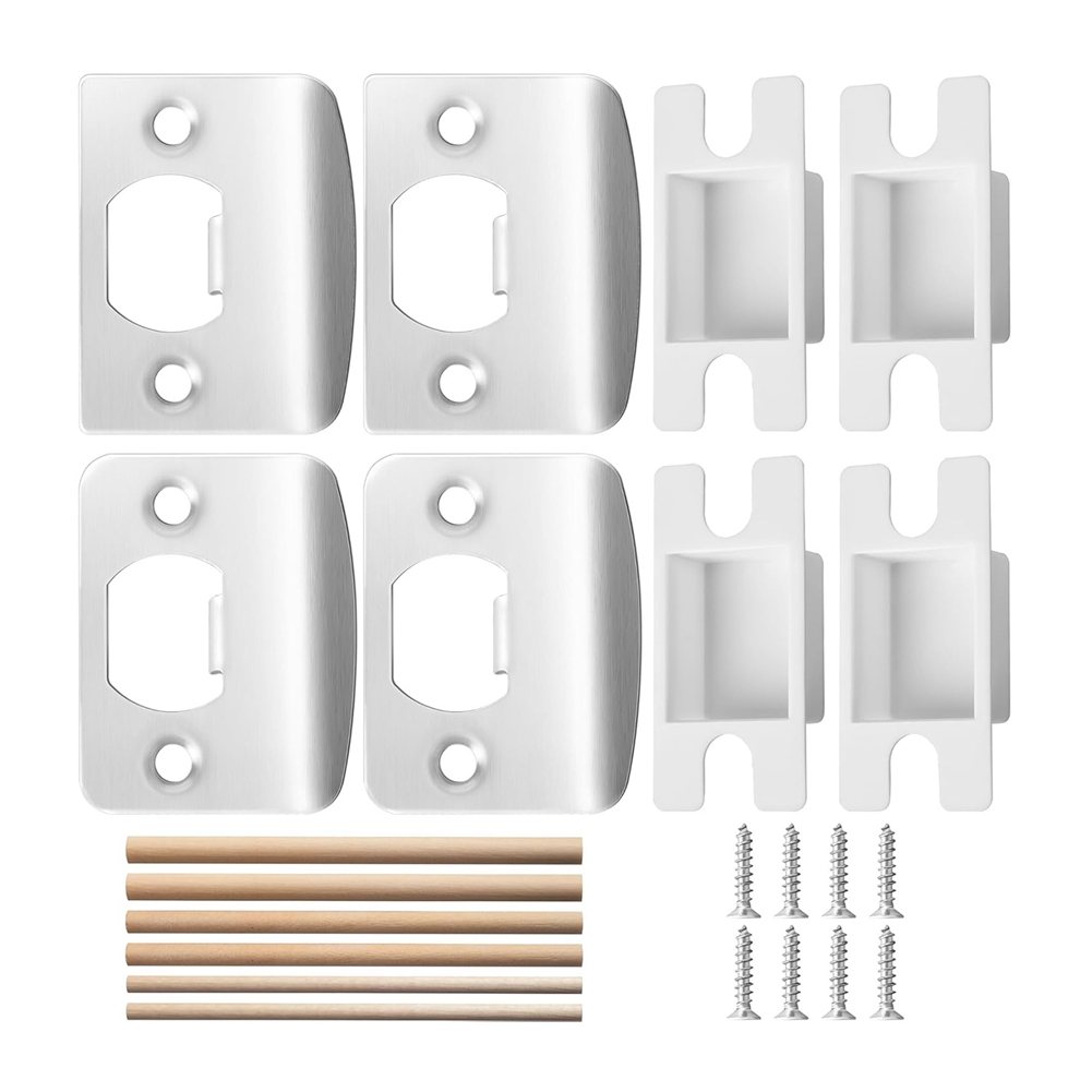 AA81-4 Pack Door Latch Strike  - Door Reinforcer Kit ulasan dan harga