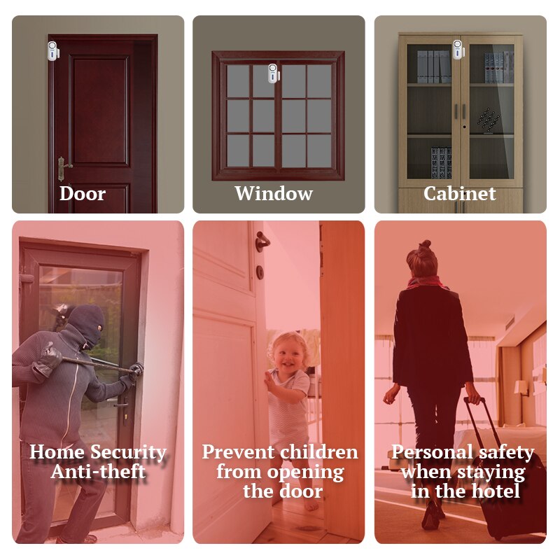 KERUI 120DB Wireless Door/Wind - Home Security Lights ulasan dan harga