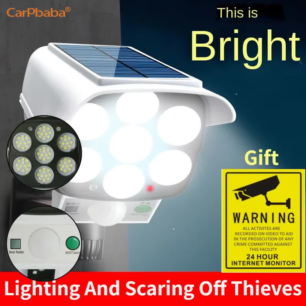 Outdoor Solar Light Motion Sen - Home Security Flood Lights ulasan dan harga